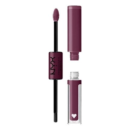 Nyx Professional Makeup Shine Loud Long-Lasting Liquid Lipstick With Clear Lip Gloss Cool-Toned Plum 09 Make It Work