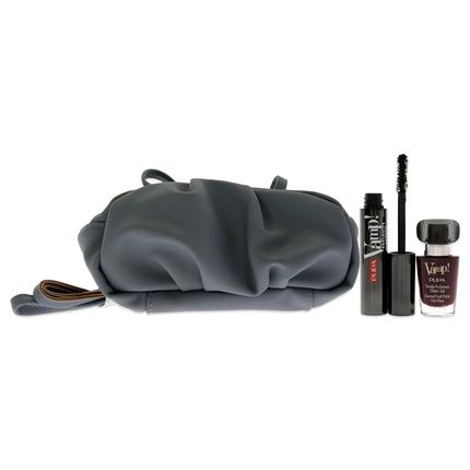 Pupa Milano Vamp! Explosive Lashes And Vamp! Nail Polish Set Volume Mascara And Gel Effect Polish Super-Rich Texture Ultra-Soft Maxi Brush Smudge-Free Hold Mini Cloud Bag