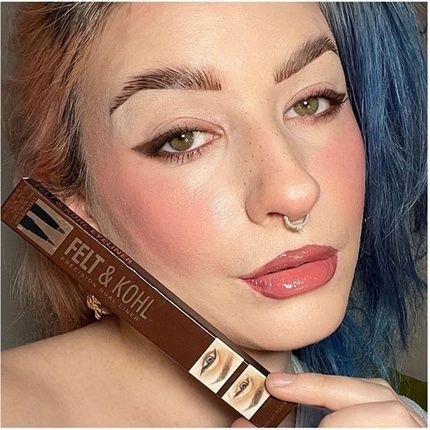 Makeup Revolution Felt & Kohl Eyeliner Brown - Image 3