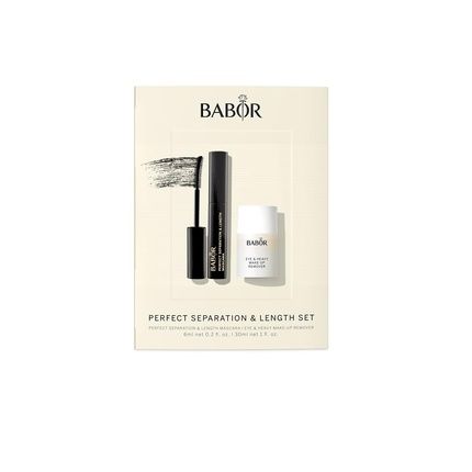 Babor Make Up & Cleansing Set Perfect Definition & Length Mascara With Silicone Brush Eye & Heavy Make Up Remover For All Skin Types