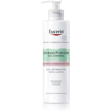 Eucerin Dermopurifyer Triple Action Cleansing Gel For Oil Control And Post-Acne Spot Treatment