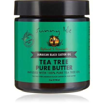 Sunny Isle Jamaican Black Castor Oil Pure Butter Infused With Tea Tree Oil 4Oz