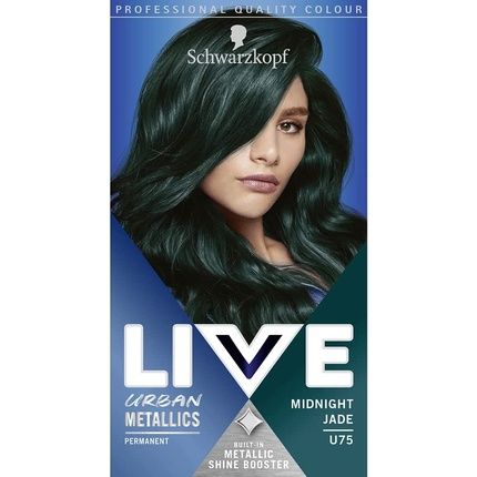 Schwarzkopf Live Urban Metal Hair Dye U75 Midnight Jade 60Ml