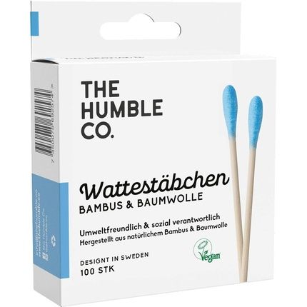 The Humble Co. Natural Cotton Swabs Blue Biodegradable Eco-Friendly Vegan