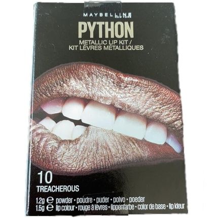 Maybelline Python Metallic Lip Kit Treacherous #10 Make Up Set 1.2G