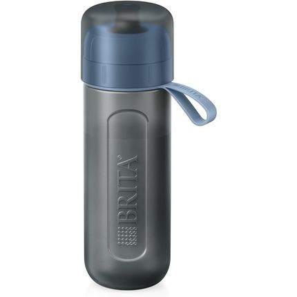 Brita Sport Water Filter Bottle Model Active Dark Blue 600Ml Includes 2 Microdisc Filters Squeezable Bpa-Free Bottle For Travel Filters When Drinking Dishwasher Safe