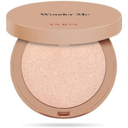 Pupa Wonder Me Glow Compact Highlighter Face Zero Effect Powder 101 Rose Gold 7.5Ml