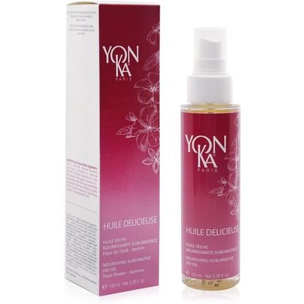 Yon-Ka Huile Delicieuse Dry Body Oil 100Ml - 99.9% Natural Origin Repairing And Nourishing For All Skin Type No Greasy Finish Delicate Jasmine And Tiare Perfume