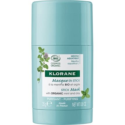 Klorane Aquatic Mint Purifying Stick Mask 25G Face Mask For Combination To Oily Skin - Image 3