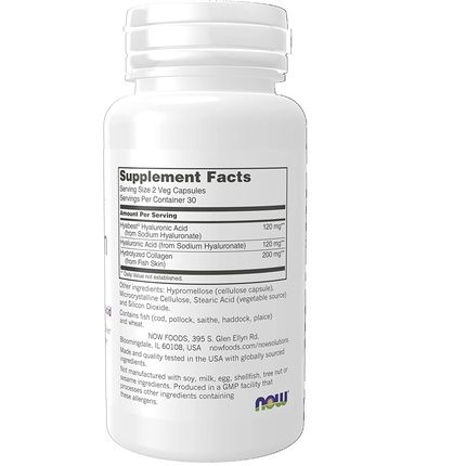 Now Solutions Hydration Rescue With Hyabest Hyaluronic Acid 60 Veg Capsules