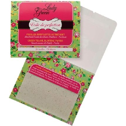 Lady Green Voile De Perfection Mattifying Tea Green Blotting Papers 50 Sheets