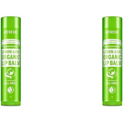 Dr Bronner'S Lemon Lime Lip Balm With No Synthetic Ingredients And Organic Oils 4G