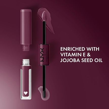 Nyx Professional Makeup Shine Loud Long-Lasting Liquid Lipstick With Clear Lip Gloss Cool-Toned Plum 09 Make It Work