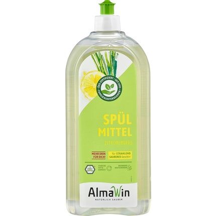 Almawin Eco Dish Soap Lemongrass 1L Concentrate For Sparkling Clean Dishes - Vegan