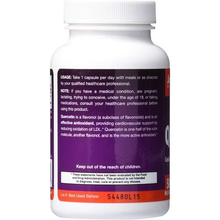 Jarrow Formulas Quercetin 500Mg Dietary Supplement 100 Veggie Caps