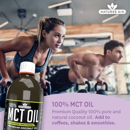 Natures Aid Natural Pure Mct Oil From Premium Coconut Oil 500Ml