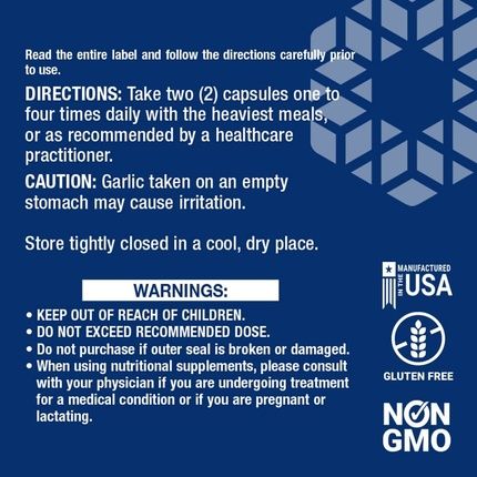 Life Extension Optimized Garlic 200 Vegan Capsules - Soy-Free, Gluten-Free - Image 3