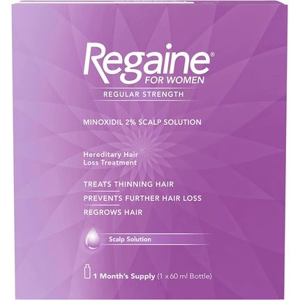 Regaine For Women Hair Growth And Hair Loss Solution With Minoxidil 60Ml - 1 Month Supply
