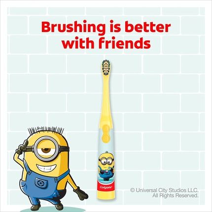 Colgate Minions Kids Extra Soft Battery Toothbrush 3+ Years - Assorted Color