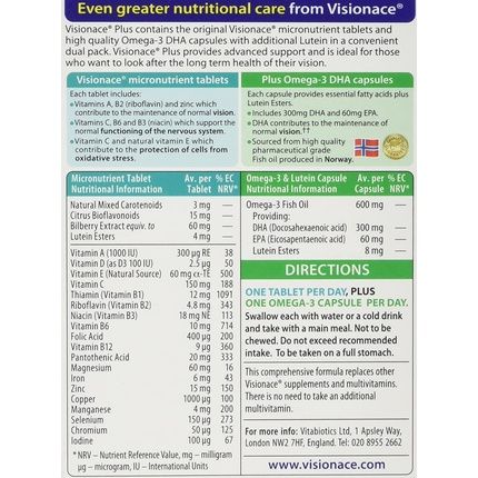 Vitabiotics Visionace Plus Tablets And Capsules