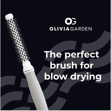 Olivia Garden Expert Blowout Shine Hairbrush White And Grey 20Mm - Image 3