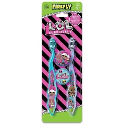L.O.L Surprise Kids Toothbrushes And Caps With Ergonomic Handles - Pack Of 2 - Image 3