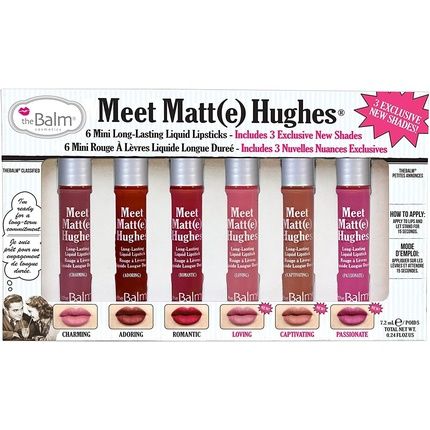 Thebalm Meet Matte Hughes Set Of 6 Mini Long-Lasting Liquid Lipsticks Volume 3