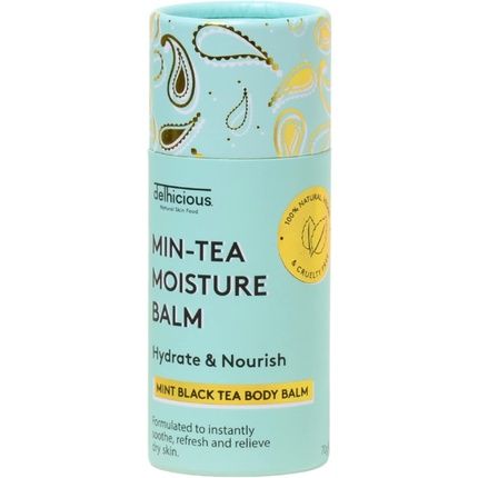 Delhicious Min-Tea Moisture Body Balm 100% Natural Moisturizer For Dry Skin Vegan & Plastic Free 70G