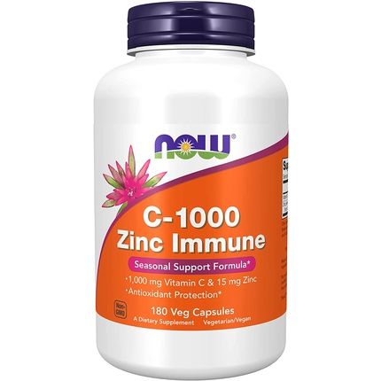 Now Supplements C-1000 & Zinc Immune Seasonal Support Formula 180 Count