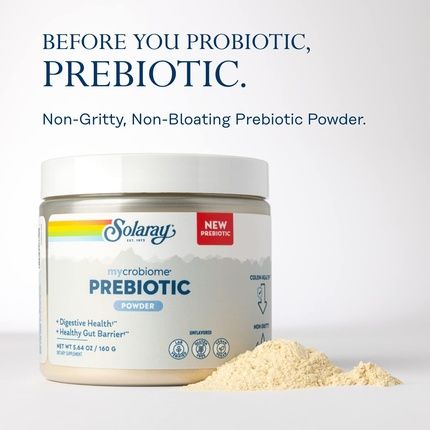 Solaray Mycrobiome Prebiotic Powder For Colon And Gut Health 20 Servings 5.64 Oz Unflavored - Image 3