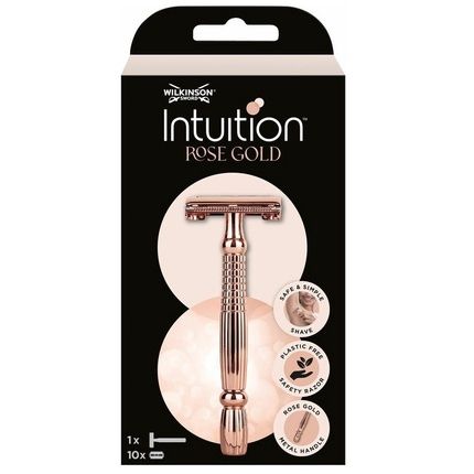 Wilkinson Intuition Rose Gold Face Razor + 10 Blades