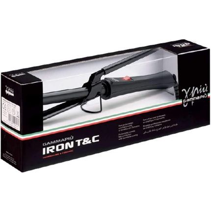 Gammapiu' Professional Curling Iron With Ceramic Tourmaline, Wide And Narrow Waves, Long Wavy Effect, Electrostatic Reduction, Style, Curls, Italian Plug 19Mm - Pack Of 40 - Image 3