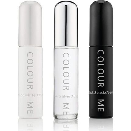 Colour Me White/Silver/Black Triple Pack Fragrance For Men 3 X 50Ml Eau De