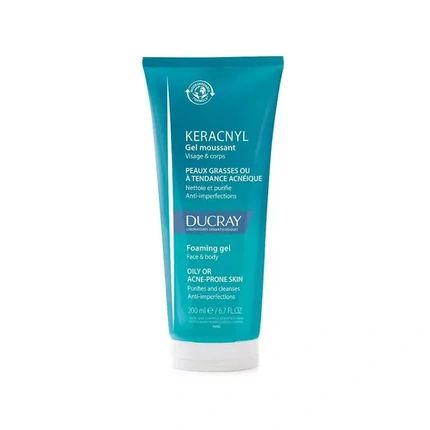 Ducray Keracnyl Gel Cleanser 200Ml Cleanses And Purifies Oily Skin Prone To Acne - Image 3