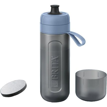 Brita Sport Water Filter Bottle Model Active Dark Blue 600Ml Includes 2 Microdisc Filters Squeezable Bpa-Free Bottle For Travel Filters When Drinking Dishwasher Safe