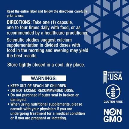 Life Extension Calcium Citrate With Vitamin D Super Absorbable Bone Health D3 Supplement 200 Capsules - Image 3