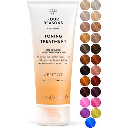 Four Reasons Color Mask Apricot Toning Treatment Color Depositing Conditioner 6.76 Fl Oz