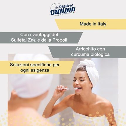 Pasta Del Capitano Bio Toothpaste With Turmeric And Propolis 75Ml Tube - Image 3
