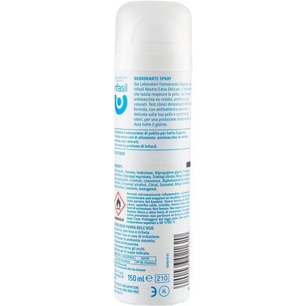 Infasil Extra Delicato Neutro Deodorant Spray 150Ml - Image 3