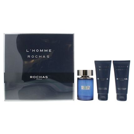 Rochas L'Homme Rochas - Eau De Toilette, 100 Ml + 100 Ml Showe Gel + 100 Ml After Shave Balm Set