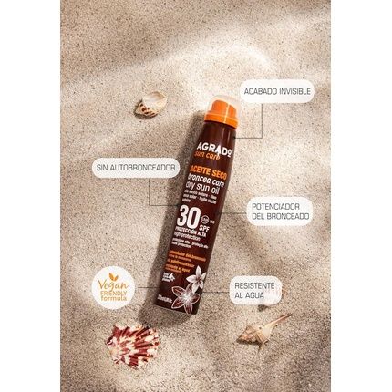 Agrado Bronceacare Dry Oil Spf 30 Waterproof Vegan Formula 200Ml - Image 3
