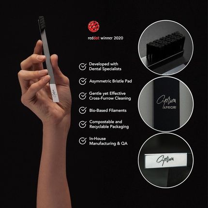 Apriori Black Silver Soft Premium Toothbrush - Image 3