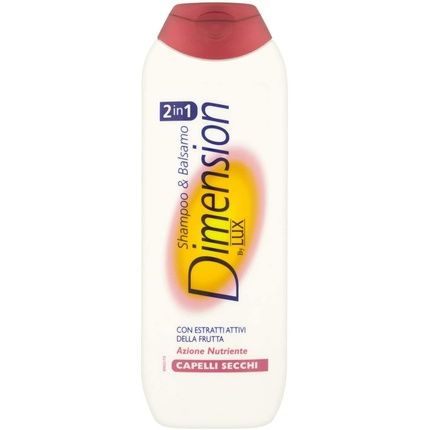 Dimension By Lux 2-In-1 Shampoo And Conditioner With Nourishing Action For Dry Hair 250Ml