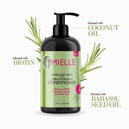 Mielle Organics Rosemary Mint Strengthening Conditioner With Biotin 12 Ounce - Image 3