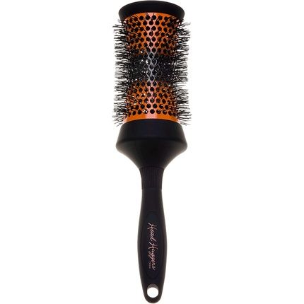 Denman Large Thermo Ceramic Hourglass Hot Curl Brush Dhh4H For Blow-Drying, Straightening, Defined Curls, Volume & Root-Lift - Orange