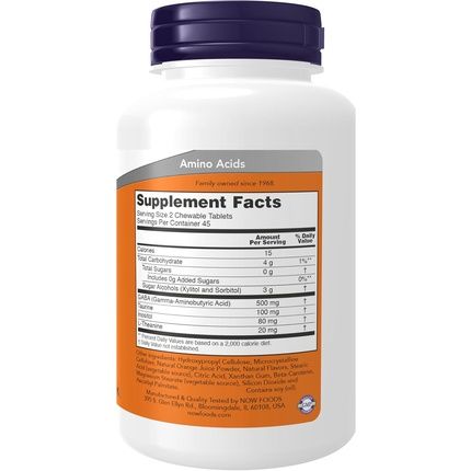 Now Foods Gaba Gamma-Aminobutyric Acid Supplement - Neurotransmitter