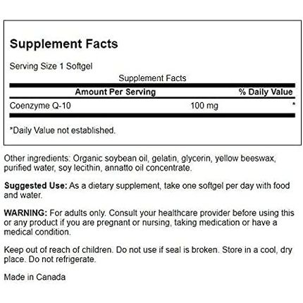 Swanson Coq10 100 100Mg 50 Softgels - Image 3