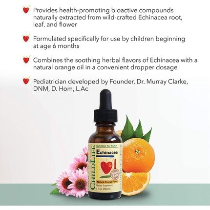 Childlife, Echinacea, Orange Flavor, 1 Fl Oz 29.6 Ml - Image 3