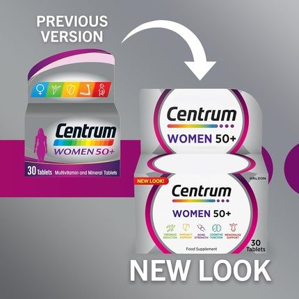Centrum Women 50+ Multivitamin & Mineral Tablets 30 Tablets