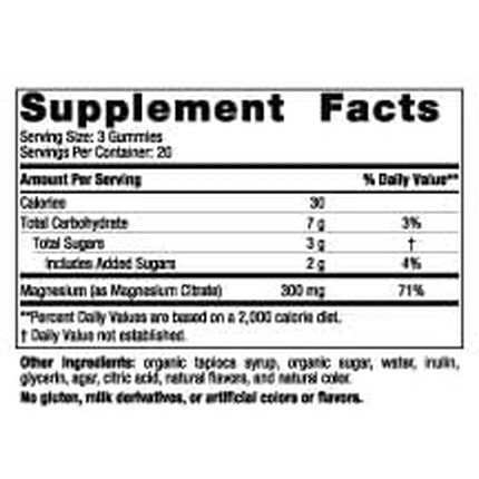 Nordic Naturals Magnesium Gummies For Adults Blueberry Lavender Flavor 60 Count